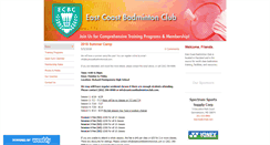 Desktop Screenshot of eastcoastbadmintonclub.com